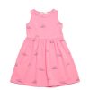 Matching Sets moleyapparels | Dolphin Print Dress Pink (Girl'S Dress)