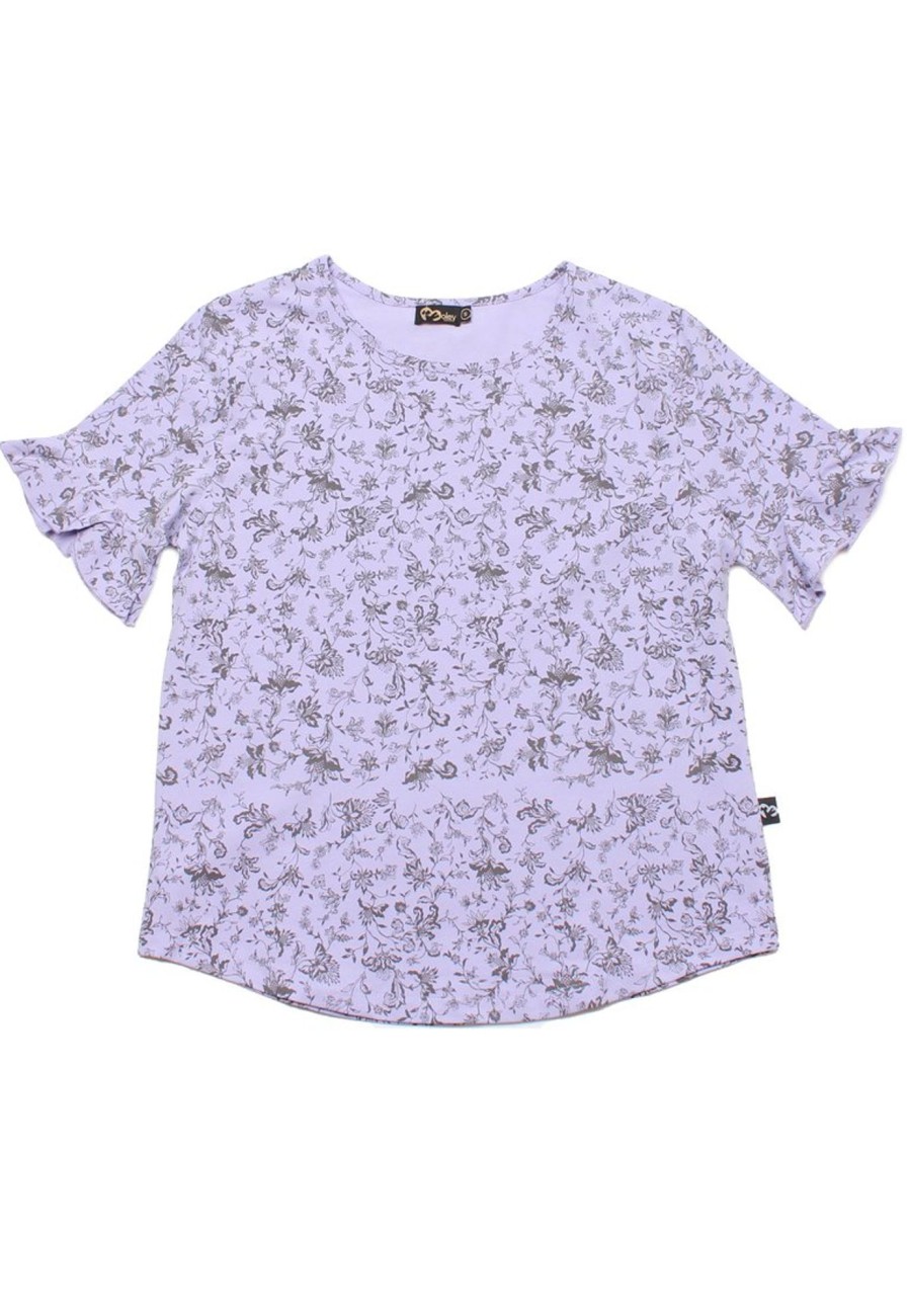 Matching Sets moleyapparels | Ditsy Floral Print Blouse Purple (Ladies' Top)