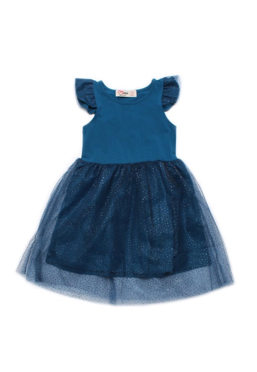 Girls moleyapparels | Glitter Bubble Dress Turquoise (Girl'S Dress)