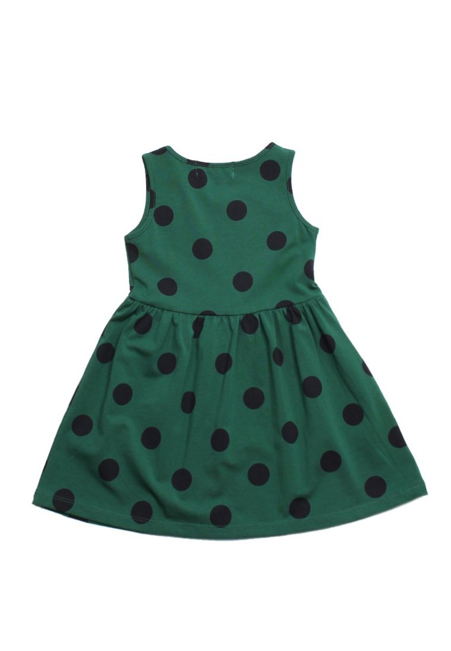 Girls moleyapparels | Polka Dots Print Dress Green (Girl'S Dress)