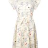 Matching Sets moleyapparels | Fish Print Flare Dress Cream (Ladies' Dress)