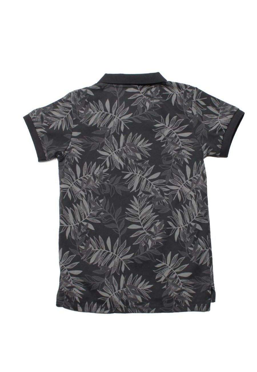 Matching Sets moleyapparels | Tropical Print Polo T-Shirt Grey (Boy'S T-Shirt)