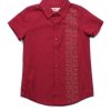 Matching Sets moleyapparels | Ohayo Star Print Short Sleeve Shirt Red (Boy'S Shirt)