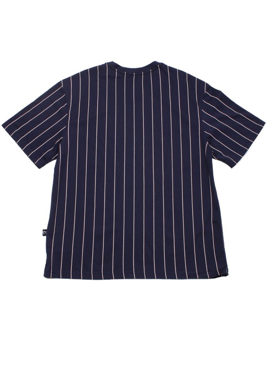 Matching Sets moleyapparels | Awesome Baseball Stripes Oversized T-Shirt Navy (Men'S T-Shirt)