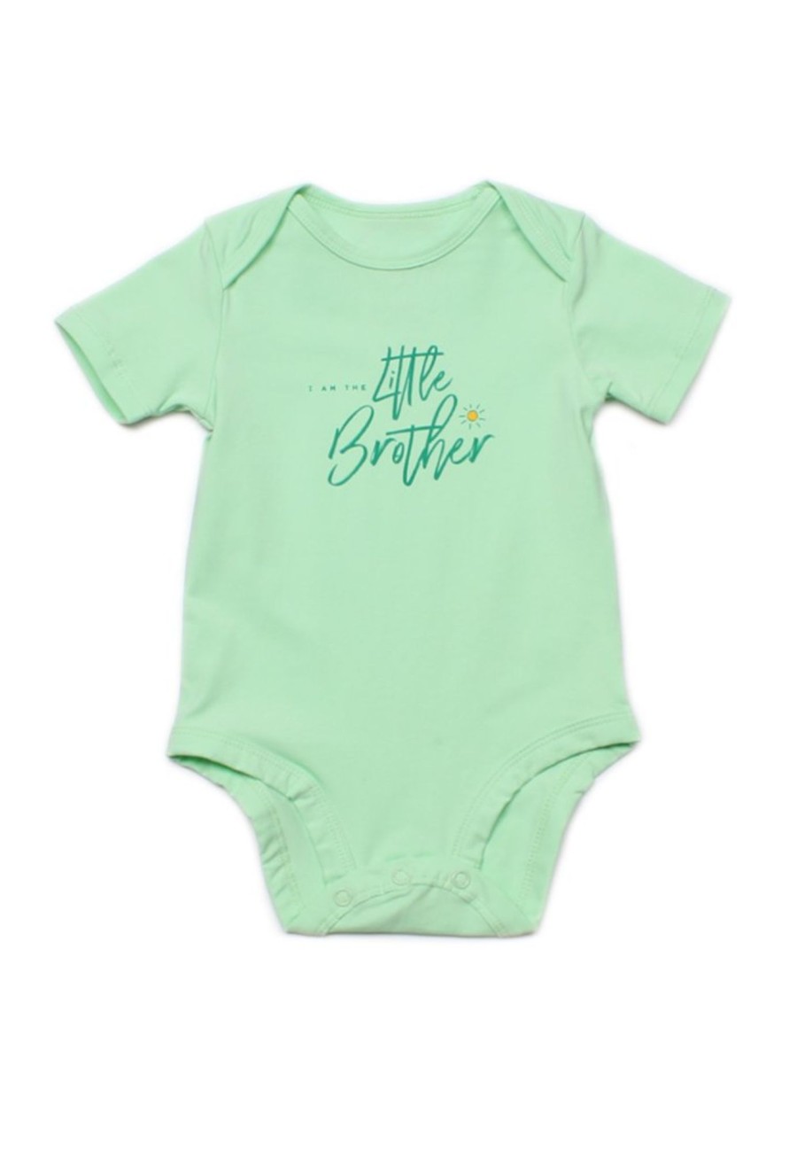 Babies moleyapparels | Little Brother Romper Green (Baby Romper)