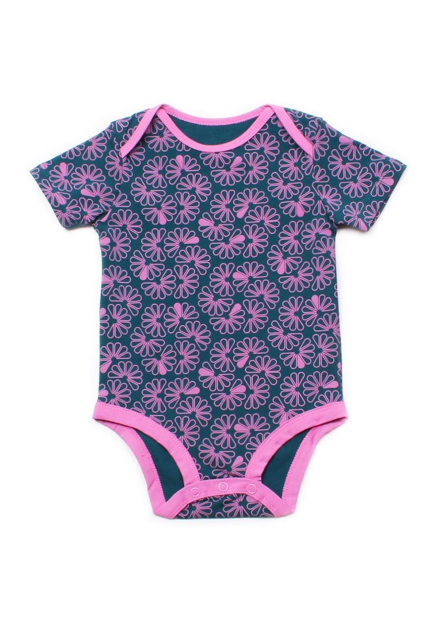 Babies moleyapparels | Floral Patterned Print Romper Turquoise (Baby Romper)