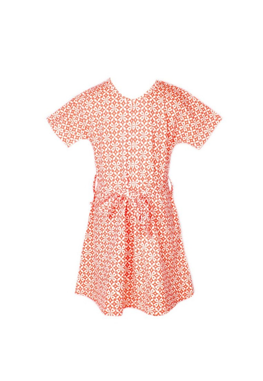 Matching Sets moleyapparels | Batik Florets Print Flare Dress Pink (Girl'S Dress)