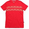 Matching Sets moleyapparels | Twin Panel Peranakan Inspired Print T-Shirt Red (Men'S T-Shirt)