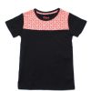 Boys moleyapparels | Batik Florets Print Panel T-Shirt Black (Boy'S T-Shirt)