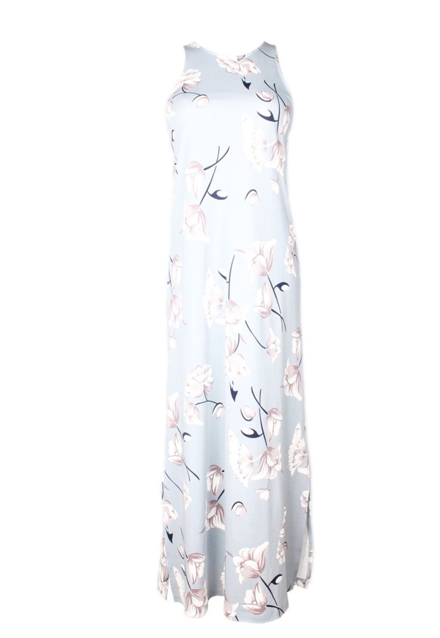 Ladies moleyapparels | Floral Print Maxi Dress Blue (Ladies' Dress)