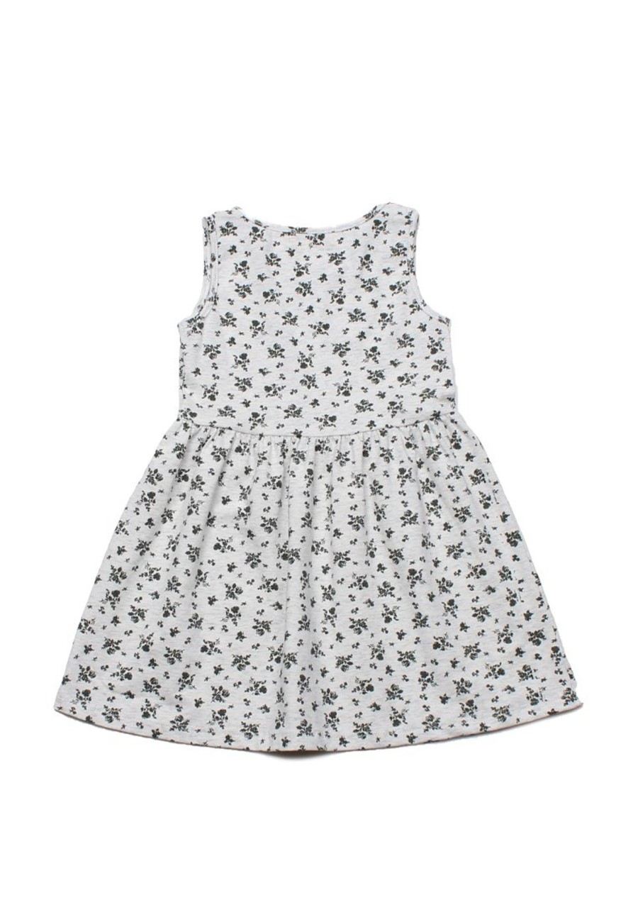 Girls moleyapparels | Petit Floral Print Dress Heather Grey (Girl'S Dress)