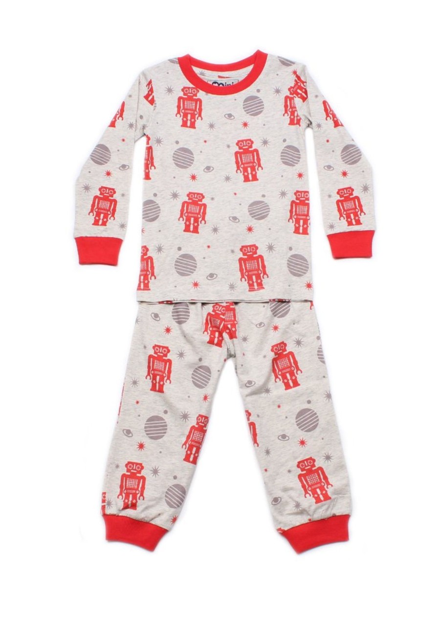 Kids Pyjamas moleyapparels | Robot Print Pyjamas Set Heather(Kids' Pyjamas)