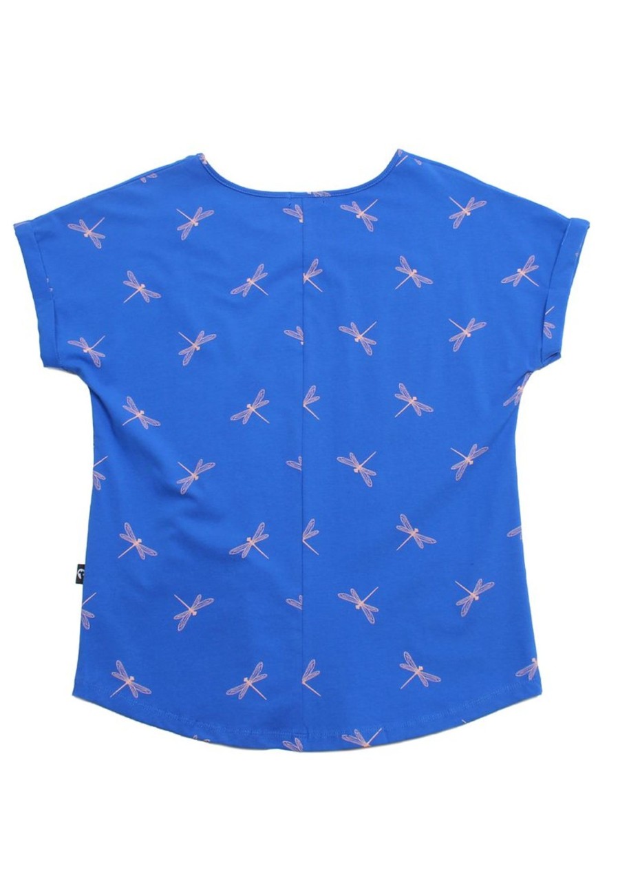 Ladies moleyapparels | Dragonfly Print Ladies' Blouse Blue