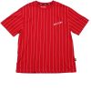 Matching Sets moleyapparels | Awesome Baseball Stripes Oversized T-Shirt Red (Men'S T-Shirt)