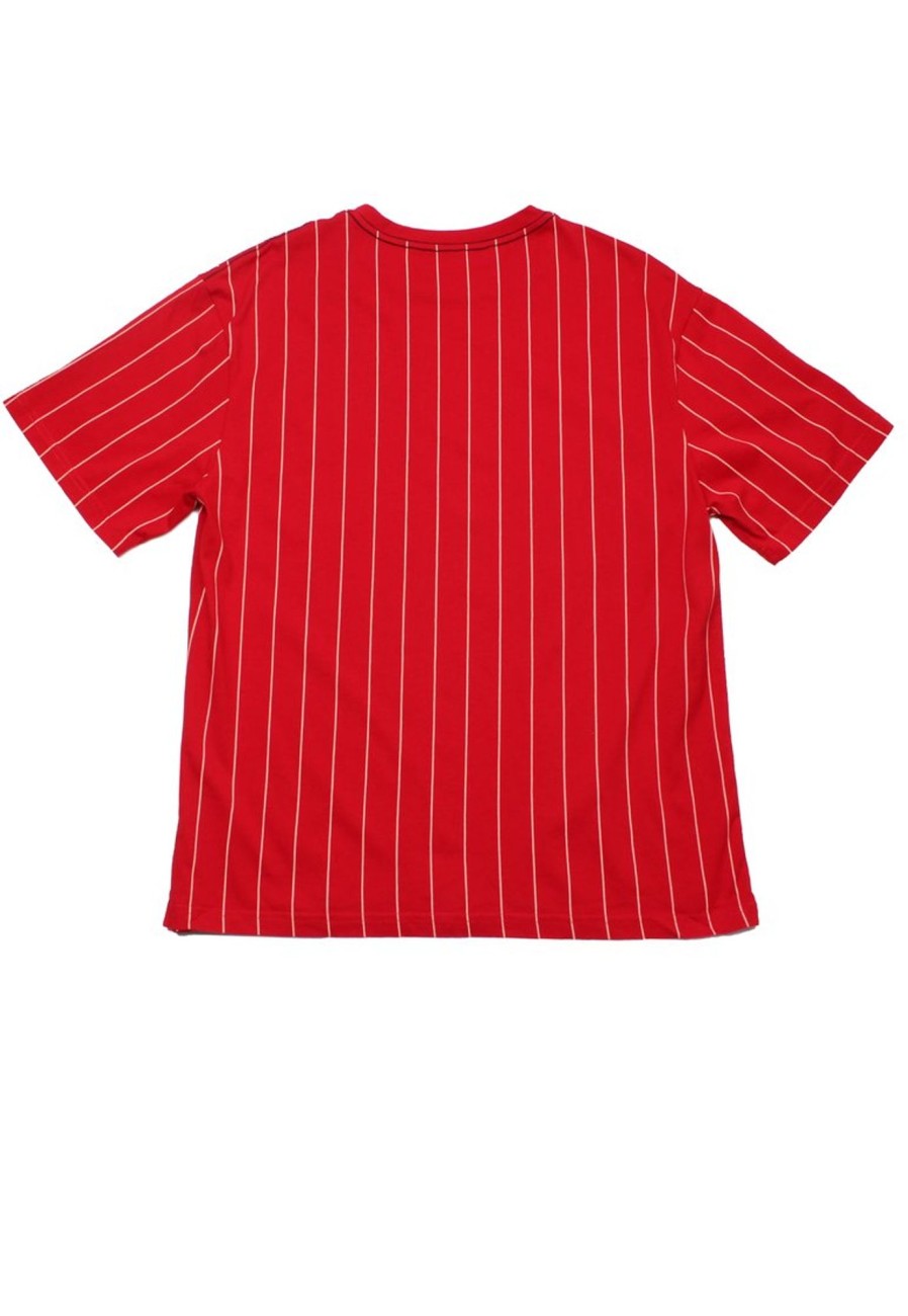 Matching Sets moleyapparels | Awesome Baseball Stripes Oversized T-Shirt Red (Men'S T-Shirt)