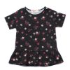 Girls moleyapparels | Rose Print Frill T-Shirt Black (Girl'S Top)