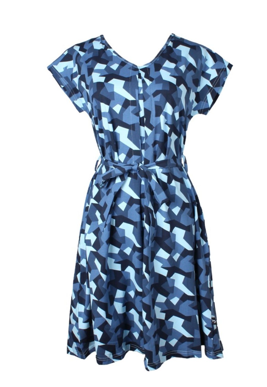 Matching Sets moleyapparels | Camo Print Flare Dress Navy (Ladies' Dress)