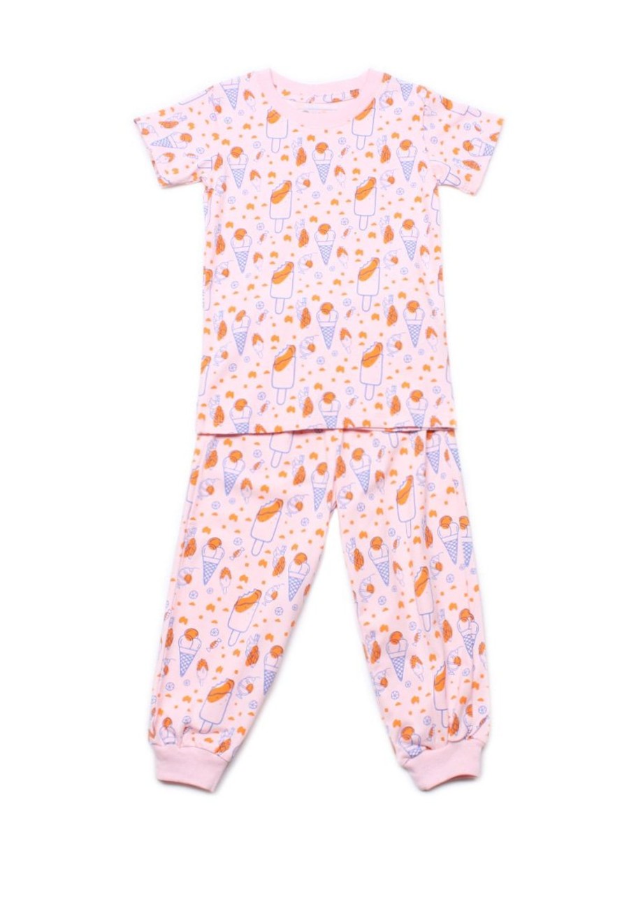 Kids Pyjamas moleyapparels | Ice Cream Print Pyjamas Set Pink (Kids' Pyjamas)