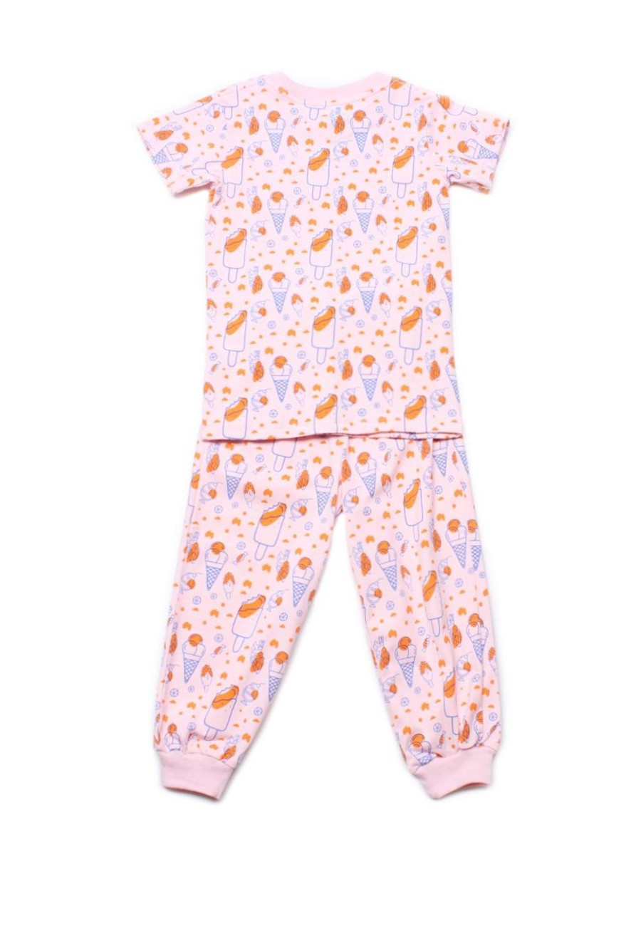 Kids Pyjamas moleyapparels | Ice Cream Print Pyjamas Set Pink (Kids' Pyjamas)