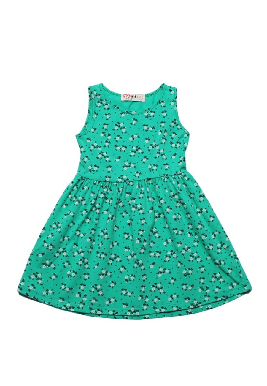 Girls moleyapparels | Petit Floral Print Dress Green (Girl'S Dress)