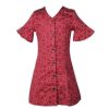 Matching Sets moleyapparels | Ohayo Star Print-Button Down Dress Red (Girl'S Dress)