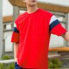 Men moleyapparels | Colour Block Oversized T-Shirt Red (Men'S T-Shirt)