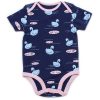 Babies moleyapparels | Swan Print Romper Navy (Baby Romper)