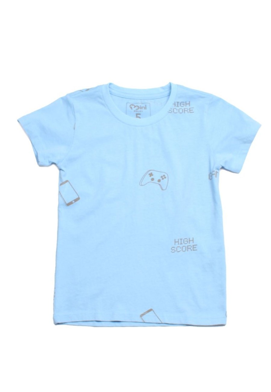 Matching Sets moleyapparels | Gaming Prints T-Shirt Blue (Boy'S T-Shirt)