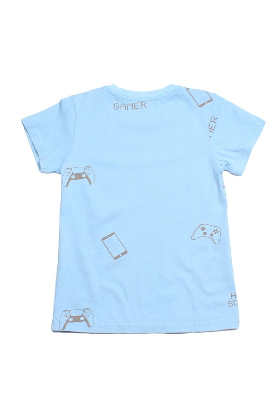 Matching Sets moleyapparels | Gaming Prints T-Shirt Blue (Boy'S T-Shirt)