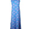 Matching Sets moleyapparels | Japanese Sunray Print Maxi Dress Blue (Ladies' Dress)