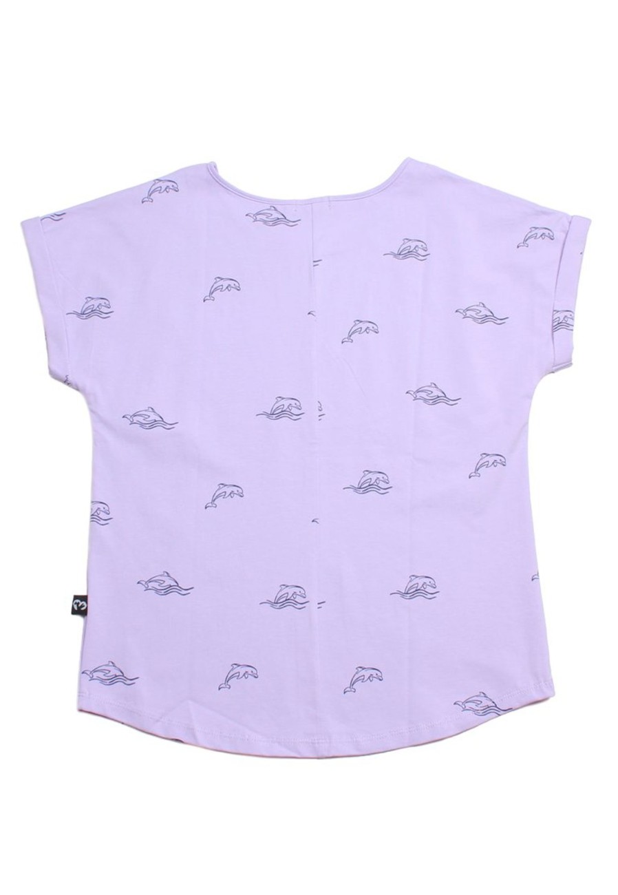 Matching Sets moleyapparels | Dolphin Print Blouse Purple (Ladies' Top)