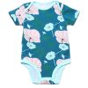 Matching Sets moleyapparels | Lotus Foliage Print Romper Turquoise (Baby Romper)