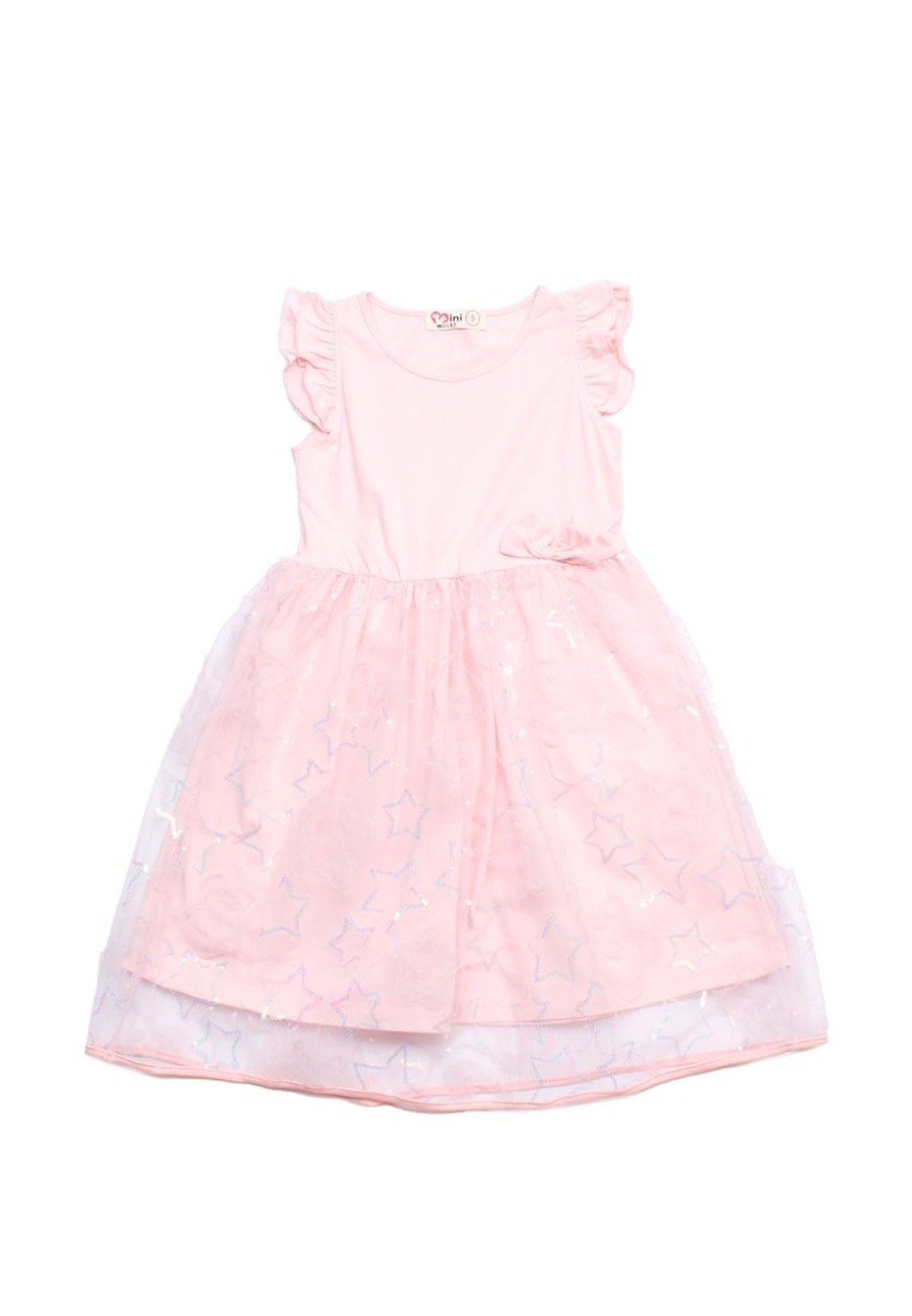 Girls moleyapparels | Star Sequin Bubble Dress Pink (Girl'S Dress)