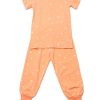 Kids Pyjamas moleyapparels | Starry Night Print Pyjamas Set Orange (Kids' Pyjamas)