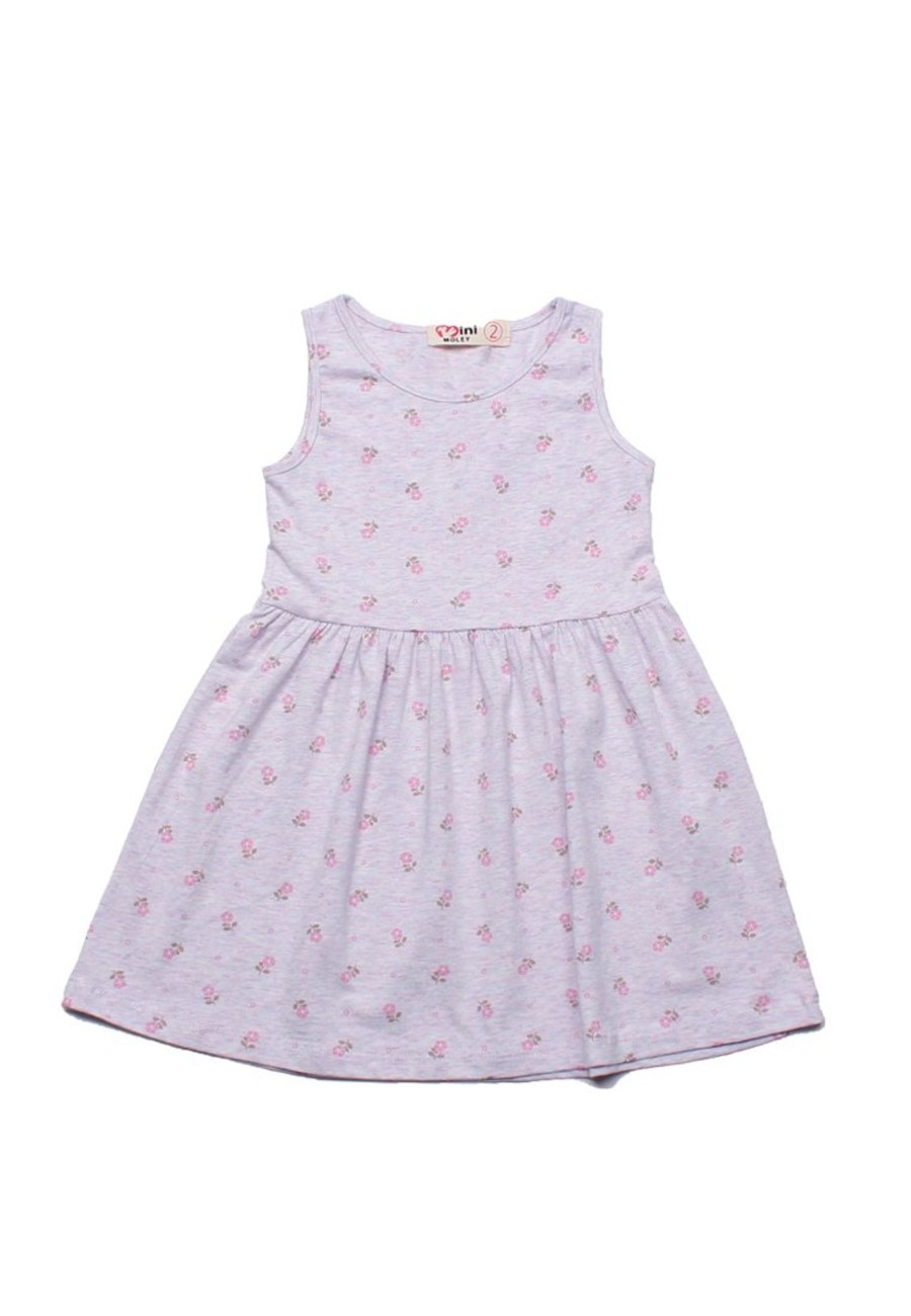 Girls moleyapparels | Floral Print Heather Dress Purple (Girl'S Dress)