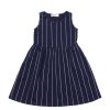 Matching Sets moleyapparels | Baseball Stripes Dress Navy (Girl'S Dress)