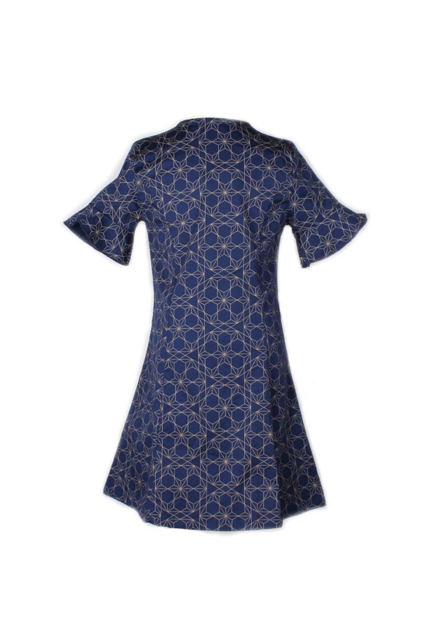 Matching Sets moleyapparels | Ohayo Star Print-Button Down Dress Blue (Girl'S Dress)