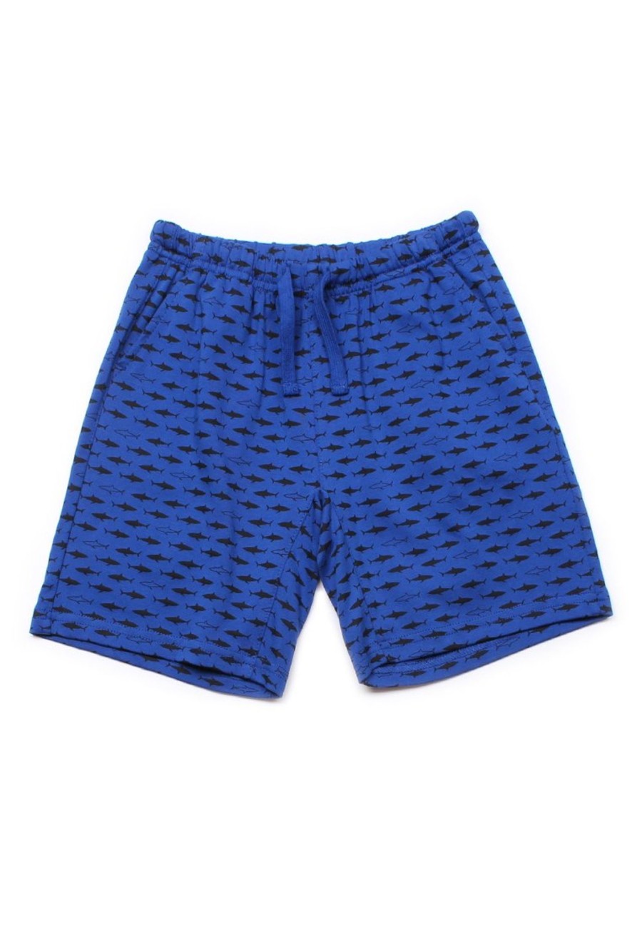 Boys moleyapparels | Shark Prints Drawstring Shorts Blue (Boy'S Shorts)