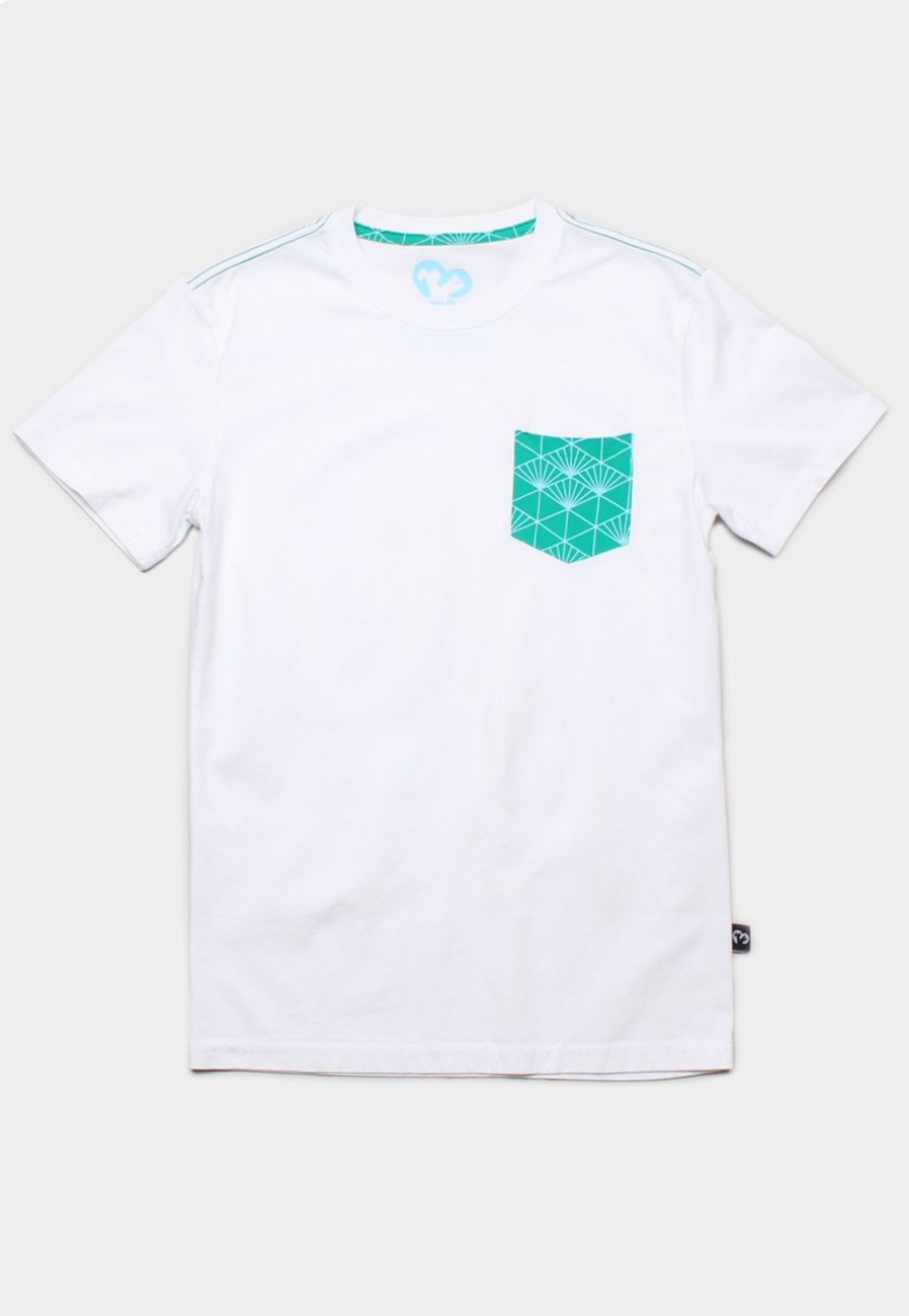 Matching Sets moleyapparels | Japanese Sunray Pocket T-Shirt White (Men'S T-Shirt)