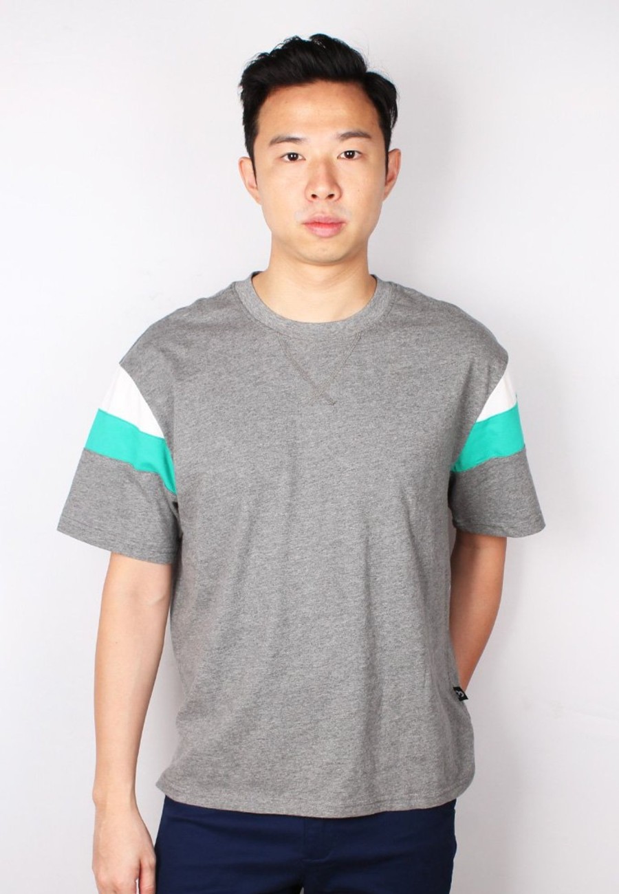 Men moleyapparels | Colour Block Oversized T-Shirt Grey (Men'S T-Shirt)