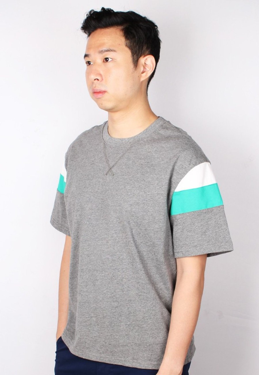 Men moleyapparels | Colour Block Oversized T-Shirt Grey (Men'S T-Shirt)