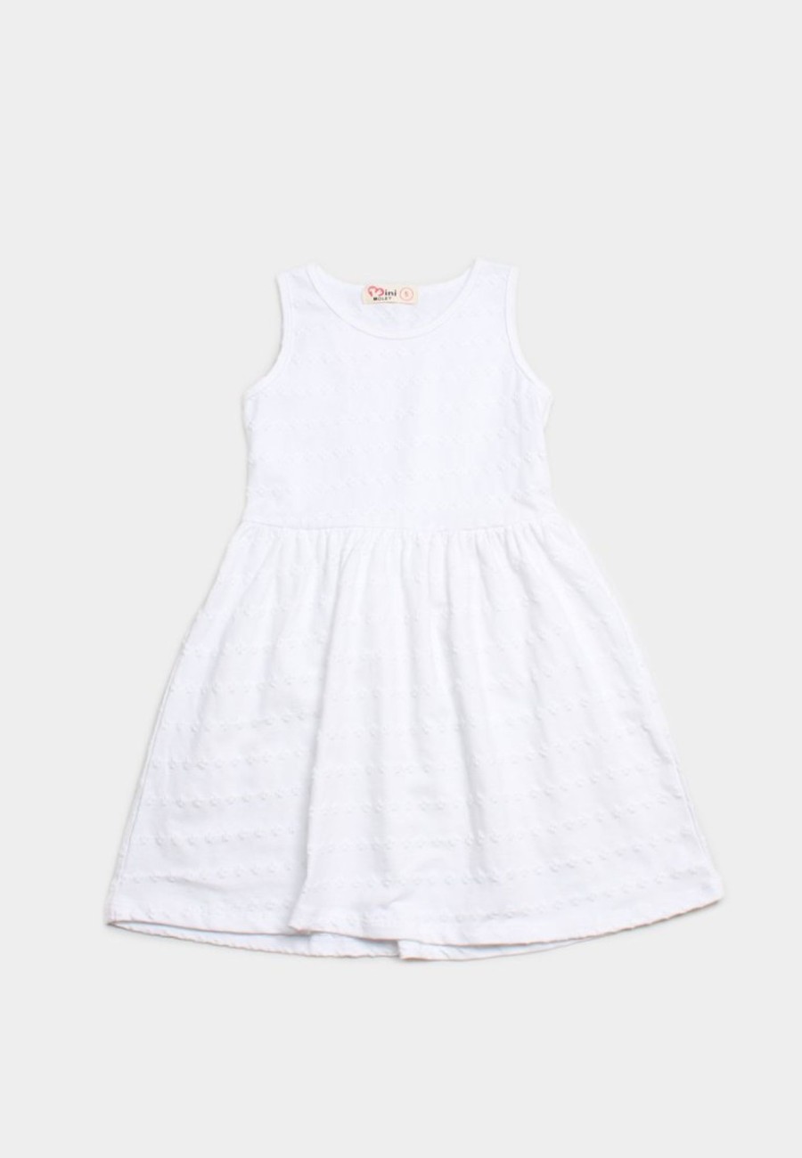 Girls moleyapparels | Embroidery Rose Dress White (Girl'S Dress)