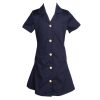 Matching Sets moleyapparels | Classic Cotton Twill Button Down Girl'S Dress Navy