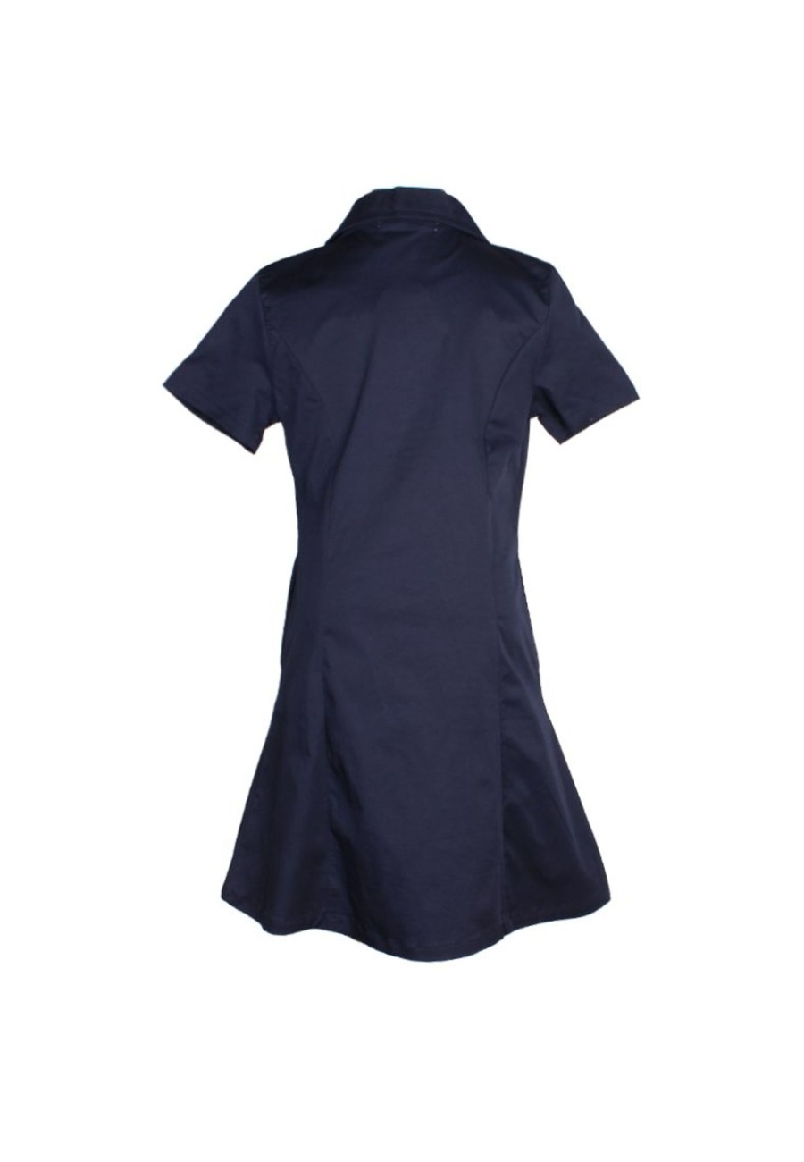 Matching Sets moleyapparels | Classic Cotton Twill Button Down Girl'S Dress Navy