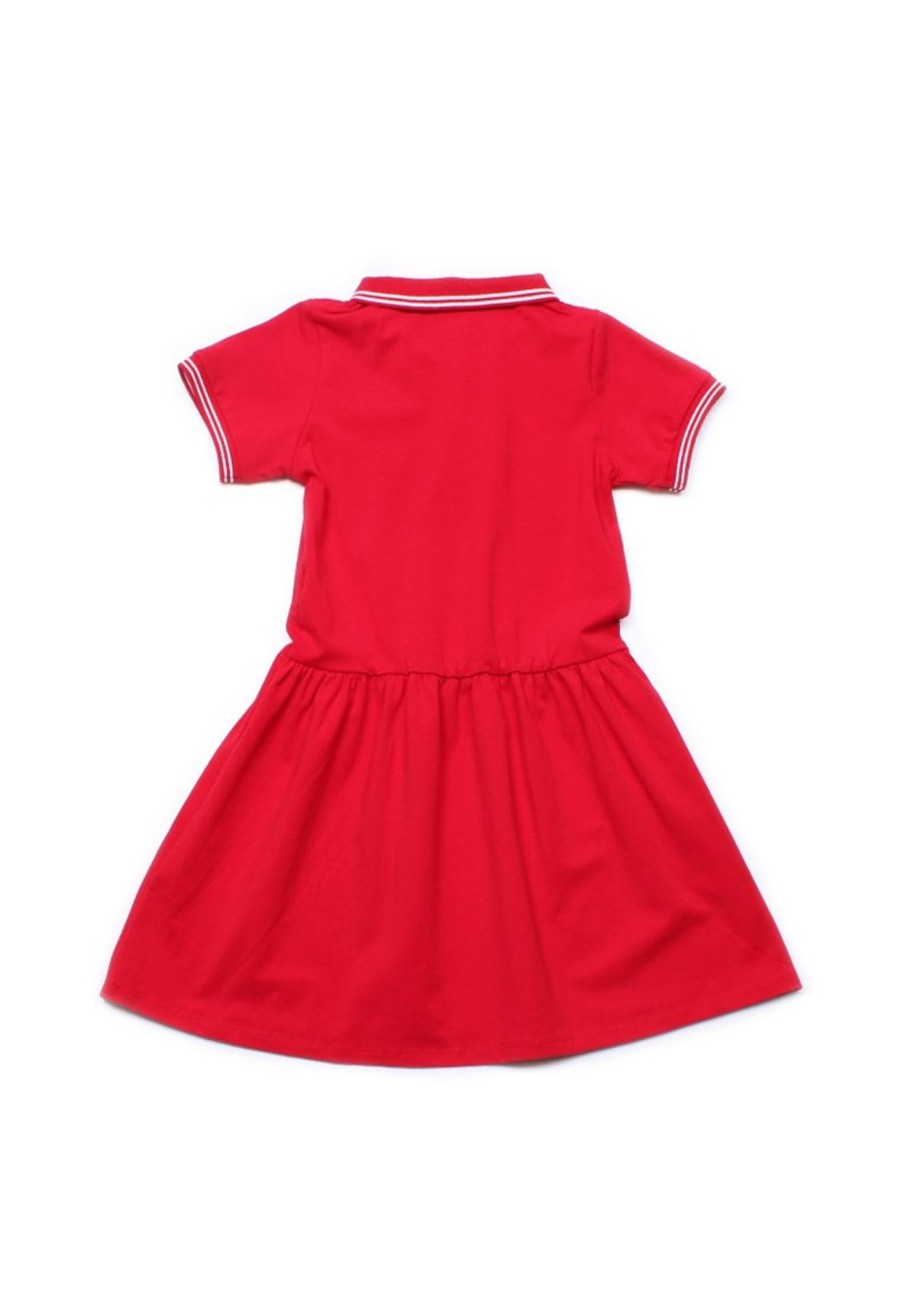 Matching Sets moleyapparels | Twin Tipped Polo Dress Red (Girl'S Dress)