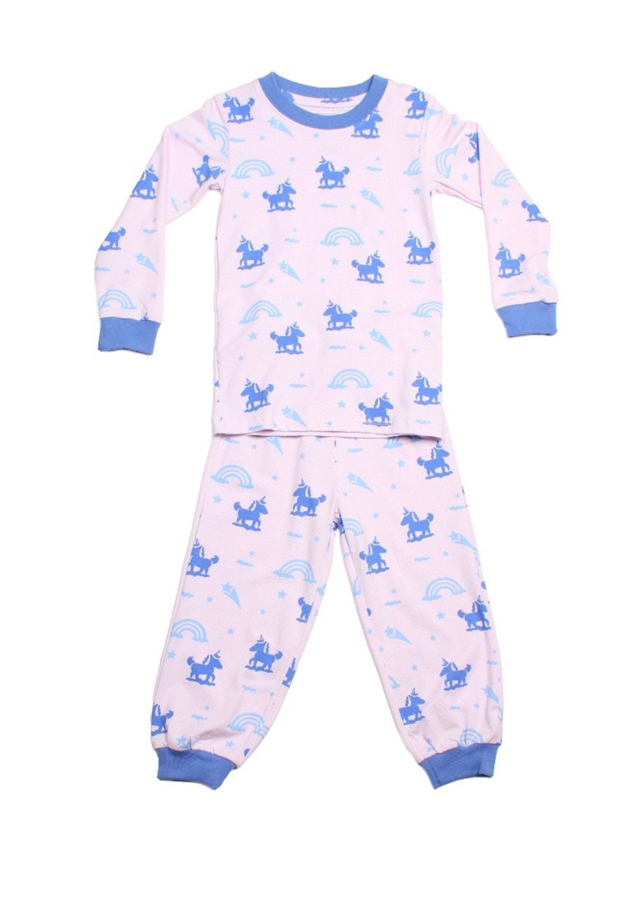 Matching Sets moleyapparels | Unicorn Print Pyjamas Set Pink/Blue (Kids' Pyjamas)