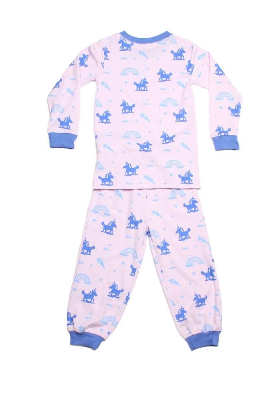 Matching Sets moleyapparels | Unicorn Print Pyjamas Set Pink/Blue (Kids' Pyjamas)