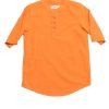 Matching Sets moleyapparels | Oriental Styled 3/4 Sleeve Boy'S Shirt Orange