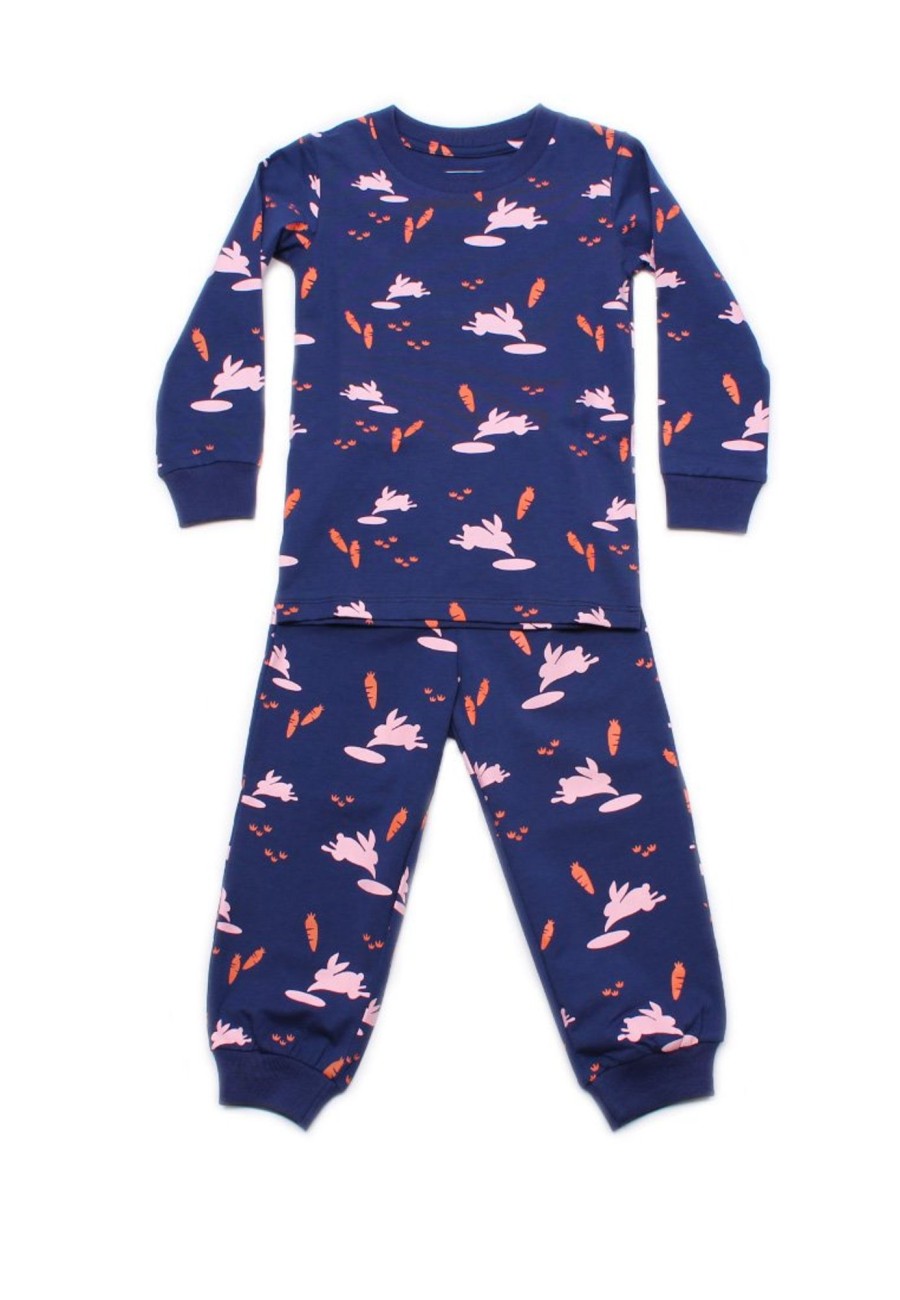 Kids Pyjamas moleyapparels | Bunny Print Pyjamas Set Navy(Kids' Pyjamas)