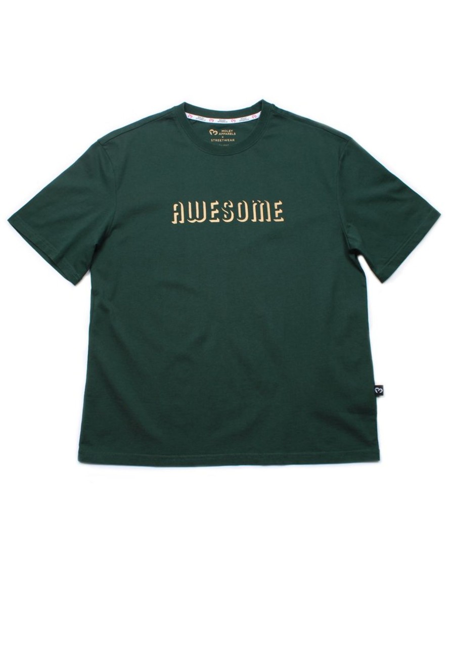 Men moleyapparels | Awesome Shadow Oversized T-Shirt Green (Men'S T-Shirt)